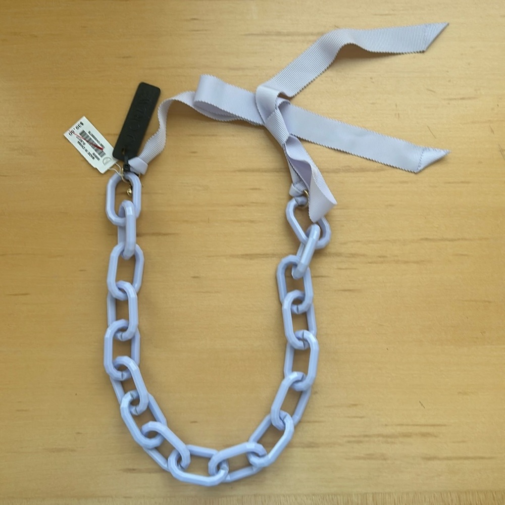 Jcrew purple lavender acrylic chain link necklace